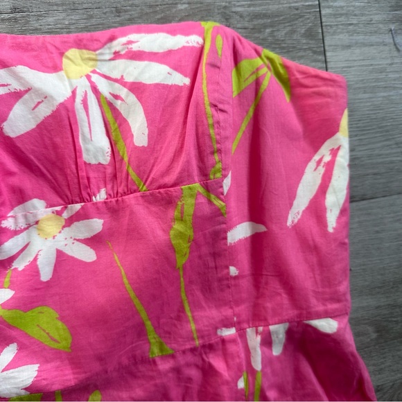 Lilly Pulitzer Pink Floral Strapless Dress - Picture 3 of 7